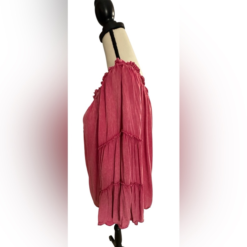 Umgee Dark Rose Off Shoulder Top